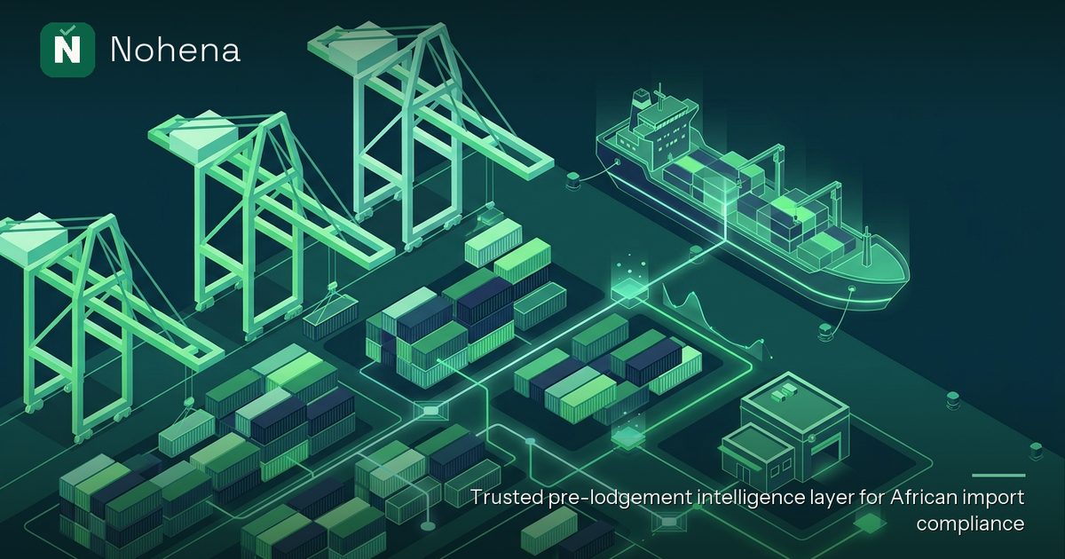 Editorial illustration for Beyond the Port: Managing Terminal Charges and Efficient Freight Forwarding in Nigeria: Towering port cranes