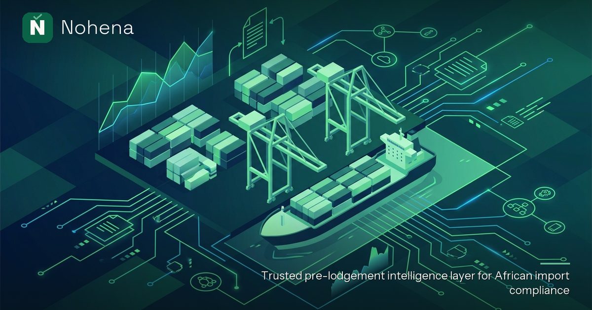 Editorial illustration for How AI-Powered Document Extraction Streamlines Nigerian Customs Clearance: Neon green data streams