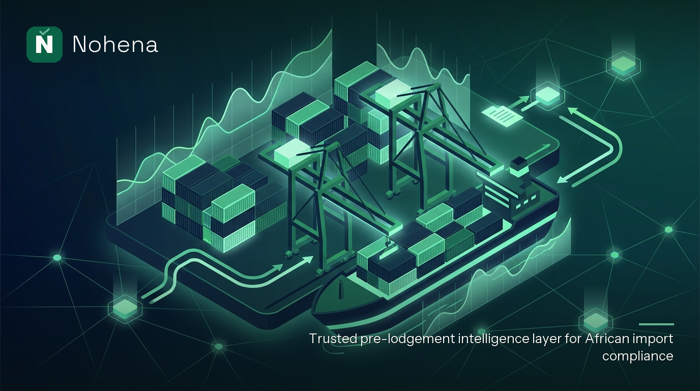 Editorial illustration for AfCFTA Rules of Origin: Unlocking Preferential Tariffs for Nigerian Businesses: abstract customs and logistics motifs evoking AfCFTA rules of origin