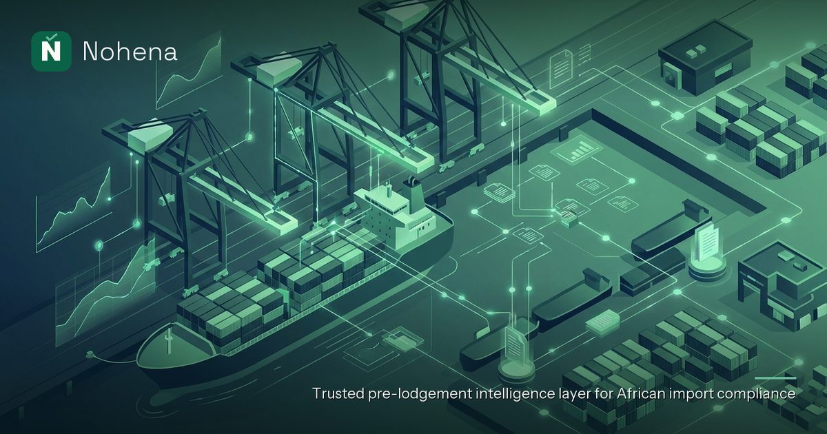 Editorial illustration for Freight forwarding challenges unique to Nigeria: Towering port cranes