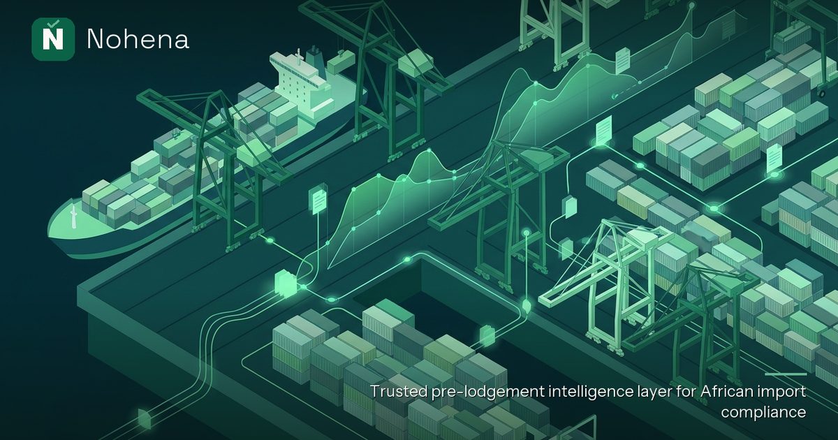 Editorial illustration for Beyond the Basics: Advanced Pre-Lodgement Checks for High-Volume Importers in Nigeria: Towering port cranes,