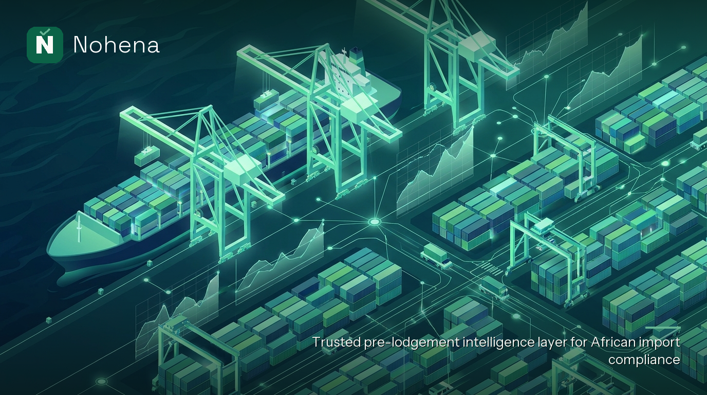 Editorial illustration for ECOWAS CET and Nigerian Tariffs: A Guide to HS Code Application: Towering port cranes