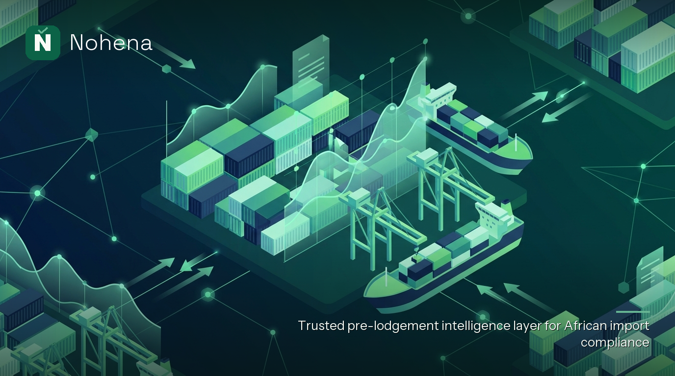 Editorial illustration for Understanding Nigeria's Reference Value Bands: A Guide to Avoiding Valuation Uplifts: abstract customs and logistics motifs evoking reference value bands Nigeria
